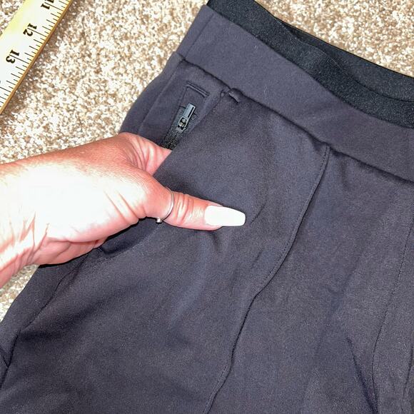 Athleta career pants elastic waist pockets pull on pleated front seam SZ XS - Picture 4 of 10